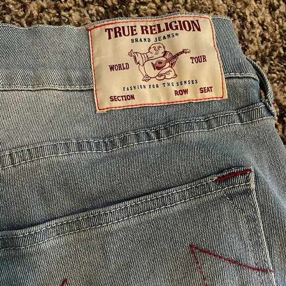 True Religion Light Blue Denim Shorts NWT - Picture 4 of 7